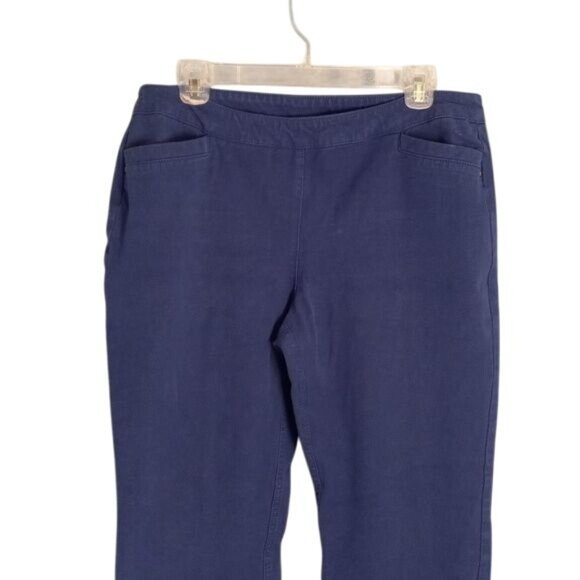 Chicos So Slimming Size 2 Large Womens Regular Fit Pants Dark Blue Denim Stretch - Picture 9 of 12